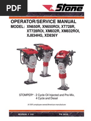 Stone  Stomper Compactor Manual