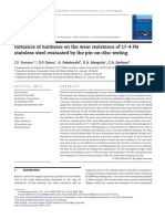 Influence of Hardness on the Wear Resistance of 17-4 PH%0Astainless Steel Evaluated by the Pin-On-disc Testing