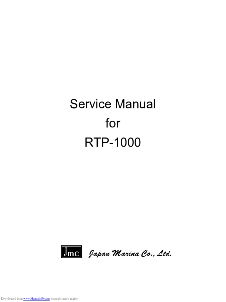Comprehensive Guide to Operations and Features of the RTP-1000 Portable ...