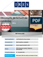 Obiceiurile de Lectura Ale Romanilor 2011