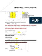 DESIGN OF RECTANGULAR CONCRETE SECTION (Double and Single) Excel Sheet