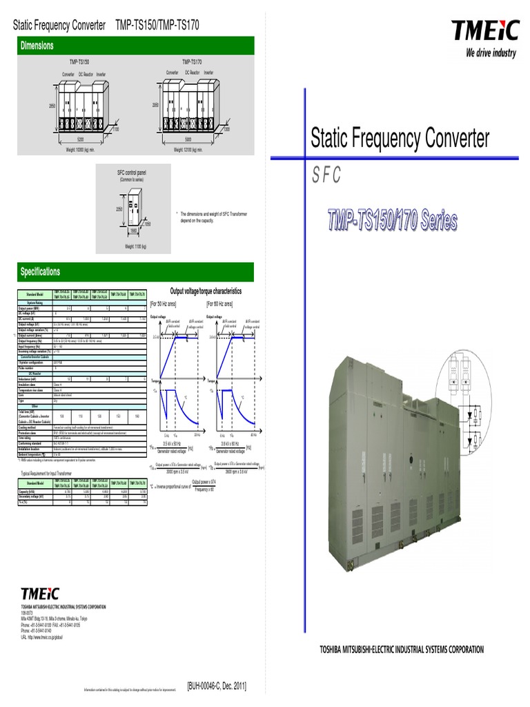 Static Frequency Converter Specifications | PDF