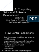 MECN2012 Lecture 5 Flow Control Conditions & SWITCH-CASE
