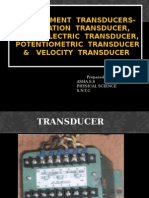 Displacement Transducers-Oscillation Transducer, Piezo Electric Transducer, Potentiometric Transducer & Velocity Transducer