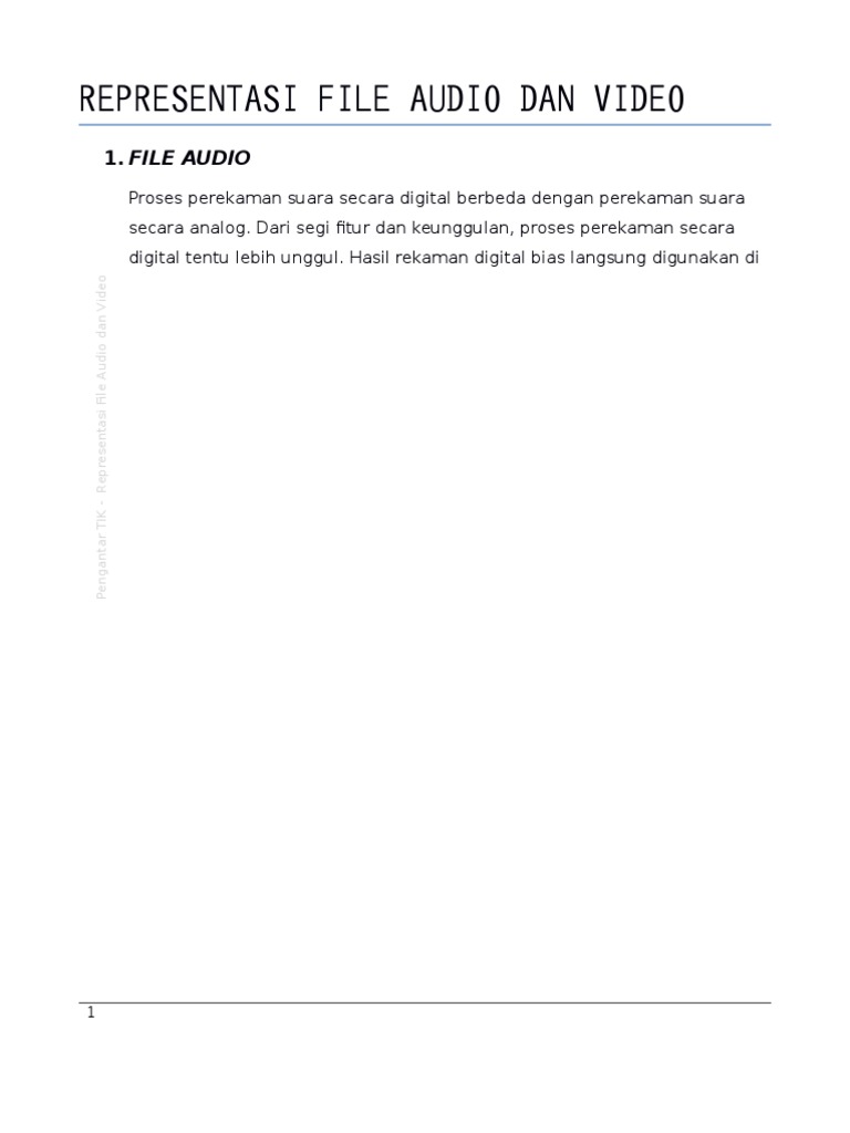Optimasi Ukuran File Audio Video | PDF