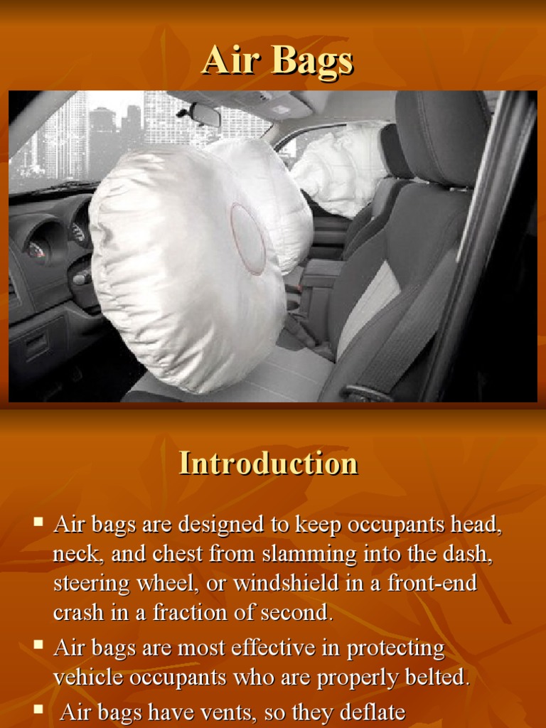 Air Bags Representation PDF Airbag Road Safety