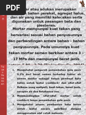 Presentasi Mortar Pdf