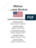 Melrose Veterans Day 2015 Schedule