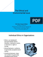Unit III Ethics and Environment