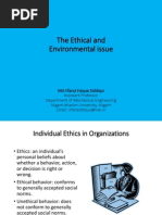 Unit III Ethics and Environment