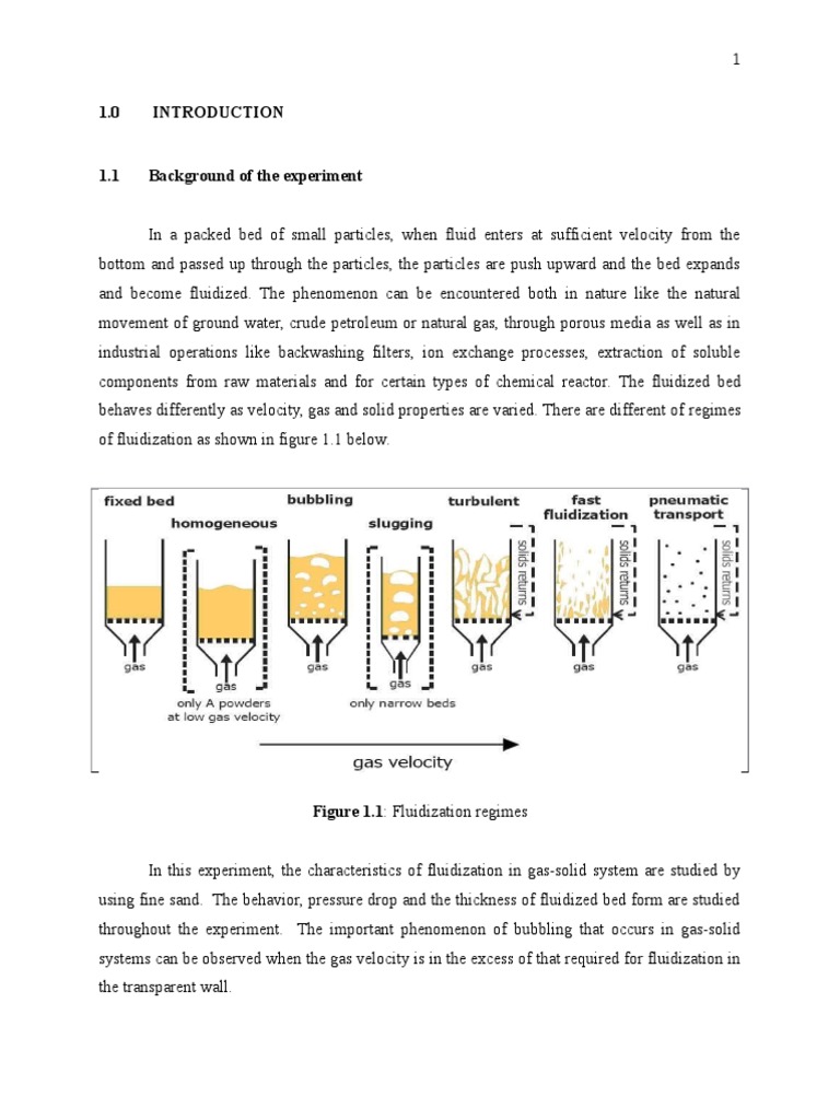 Characterization of the Fluidization Behavior of Fine Sand in a GasSolid Fluidized Bed System