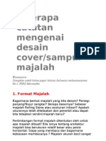 Beberapa Catatan Mengenai Desain Cover