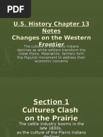 U.S. History Chapter 13 Notes Changes On The Western Frontier