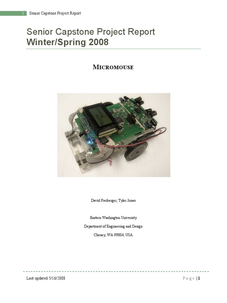 Micromouse Project Report 2008 | PDF | Microcontroller | Electronics