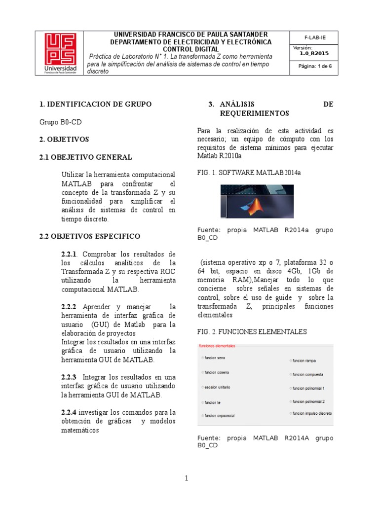 Lab 1paper | PDF | Matlab | Interfaces gráficas de usuario