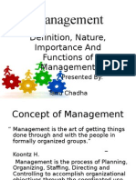 Management: Definition, Nature, Importance and Functions of Management