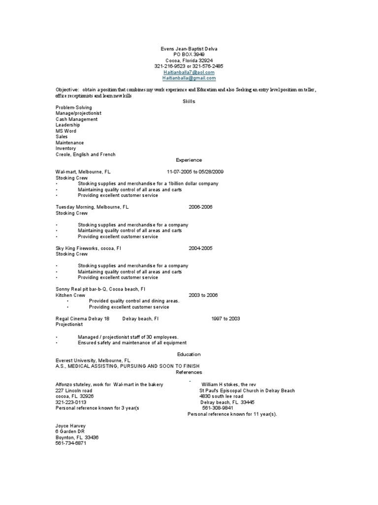 Resume of Haitianballa | PDF | Business | Business Process