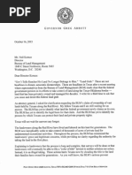 Texas Governor Greg Abbott's Letter to BLM Director Kornz