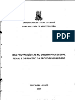 Das Provas Ilicitas No Direito Processual Penal e o Principio Da Propocionalidade (2007)