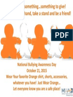 National Bullying Awareness Day Flyer