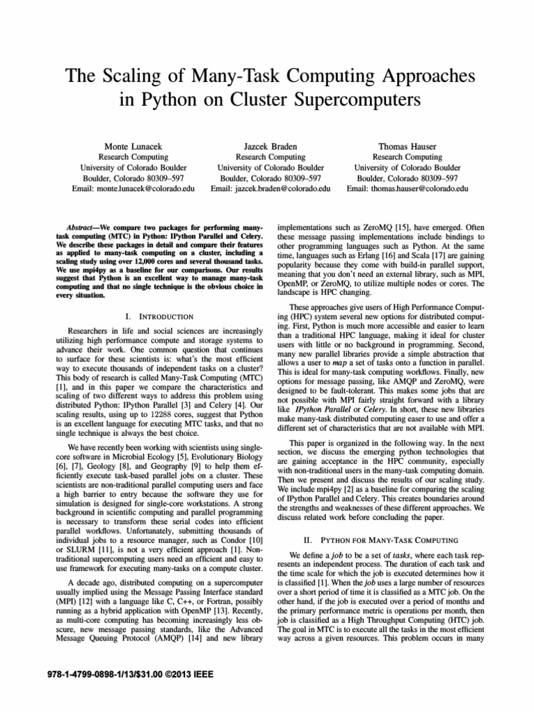 Celery Ipython Mpi4py PDF | PDF | Message Passing Interface | Computer ...