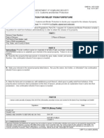 U.S. Customs Form: CBP Form 4630 - Petition For Relief From Forfeiture