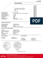 2300-2700Mhz Manual Tilt Panel Antenna: Electrical Specifications