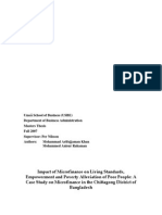 Impact of Microfinance on Living Standards, Empowerment and Poverty Alleviation of Poor People