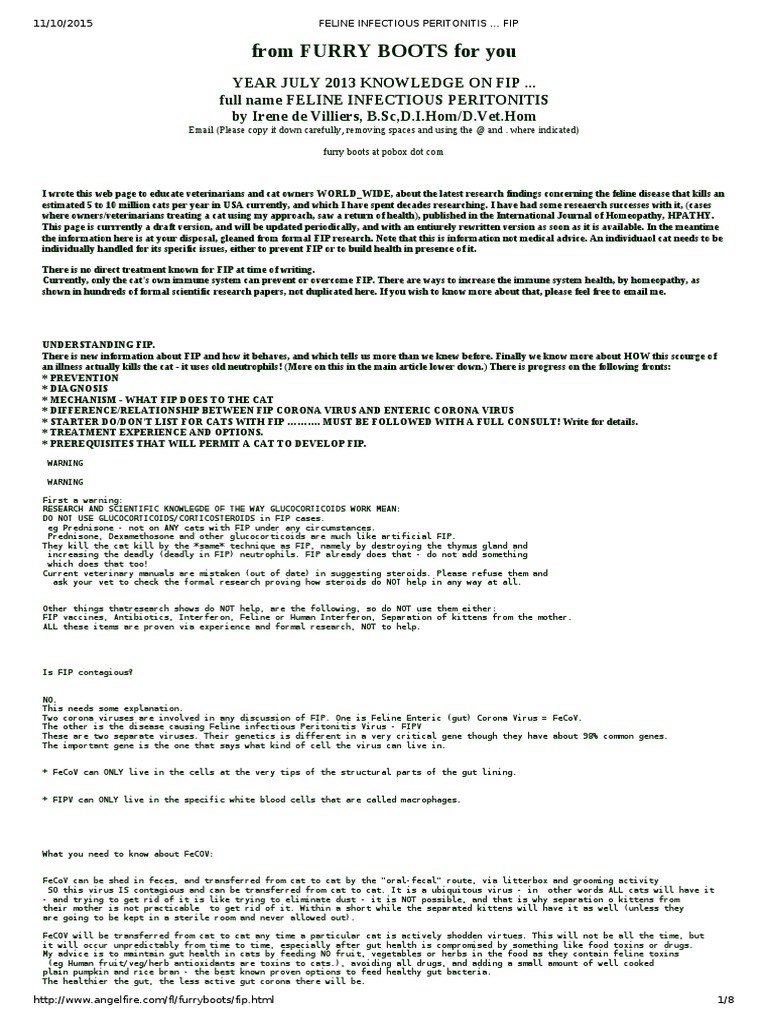 homeopathic fip cats