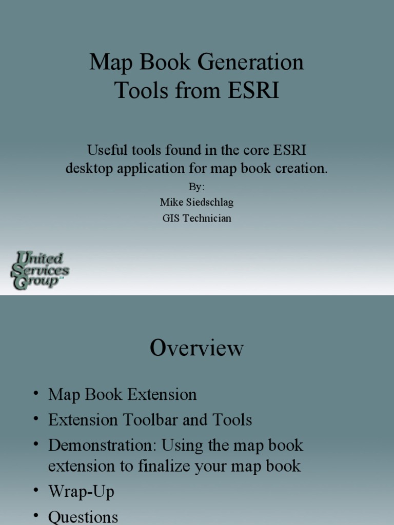 ESRI Map Book Creation Tools Guide | PDF
