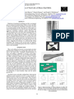 Observation of Tool Life of Micro End Mills: Blair Martin, Justin Morrow, Patrick Heaney, and Frank E. Pfefferkorn