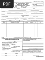 Download US Customs Form CBP Form 7512 - Transportation Entry and Manifest of Goods Subject to CBP Inspection and Permit by Customs Forms SN28543462 doc pdf