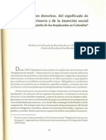 La Pérdida de Los Derechos, Del Significado de La Experiencia y de La Inserción Social