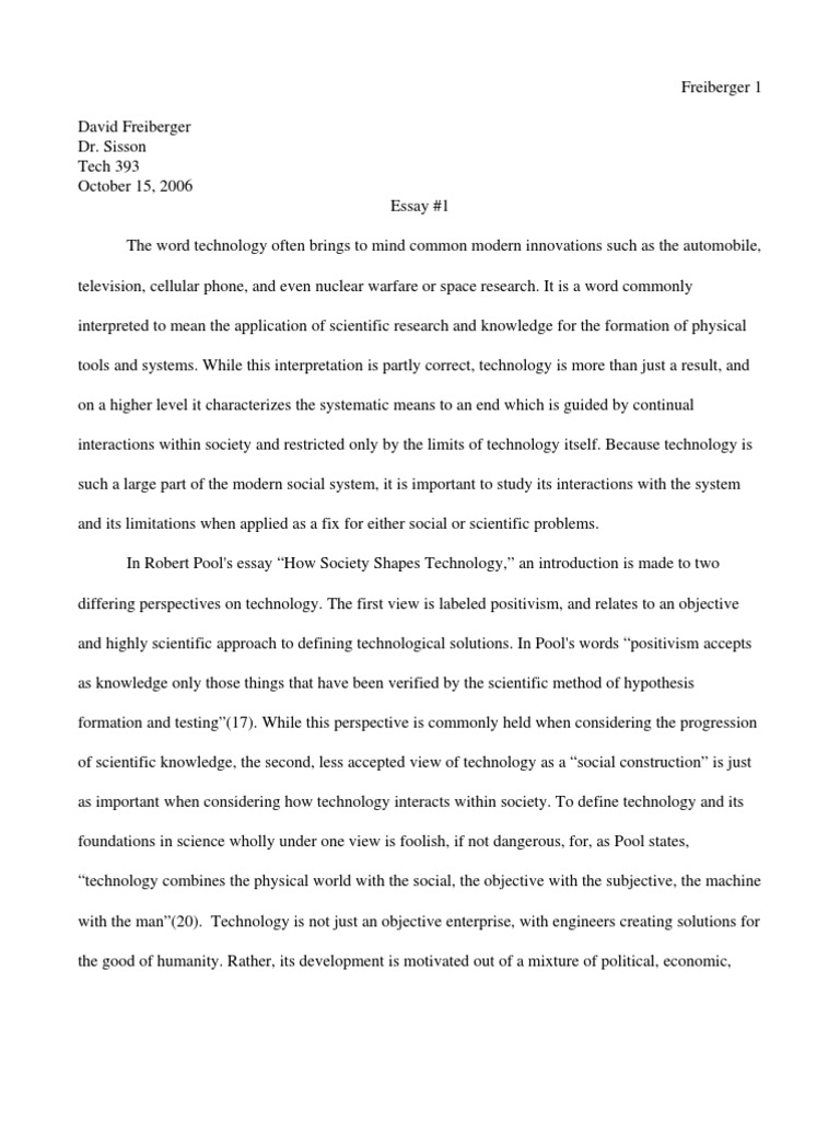 Реферат: Technology And Television Essay Research Paper Technology