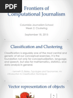 Clustering. Computational journalism week 2