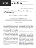Inquiry Into Terminal Decline Five Objectives