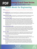 Action Words for ENG 2014