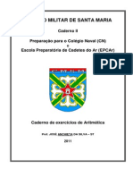 Colégio Militar de Santa Maria - Caderno de exercícios de Aritmética