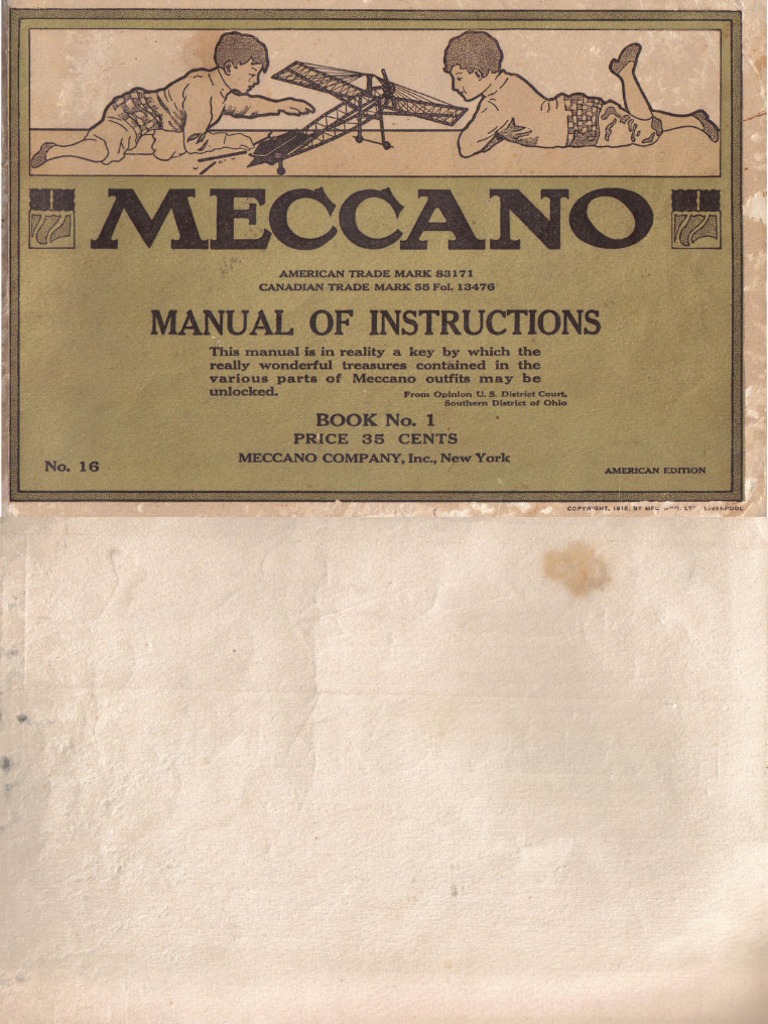 7 CATALOGUES MECCANO Hornby manuels d'instructions modèles années 1920
