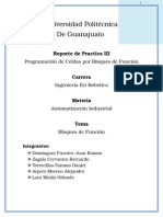 Universidad Politécnica de Guanajuato: Programación de Celdas Por Bloques de Función
