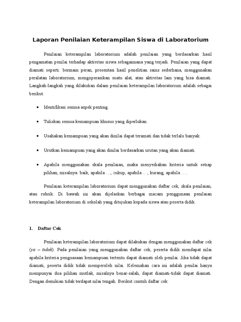 Contoh Laporan Pengamatan Sederhana Mosaicone