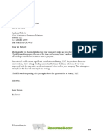 Download Sample Follow Up Letter by ResumeBear SN28549862 doc pdf