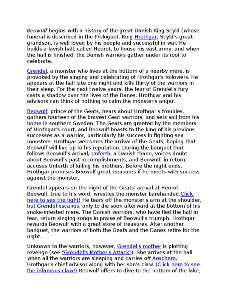 Beowulf Pdf Beowulf English Folklore