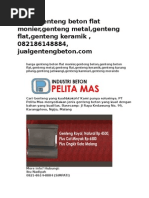 Download Harga Genteng Beton Flat MonierGenteng MetalGenteng FlatGenteng Keramik  082186148884 Jualgentengbetoncom by Produsen Genteng Beton SN285508280 doc pdf