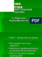 Task Based Language Teaching: Speaking Activities