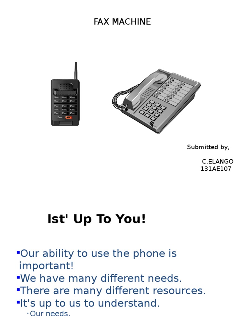 Fax Machine: Submitted By, C.Elango 131AE107 | PDF