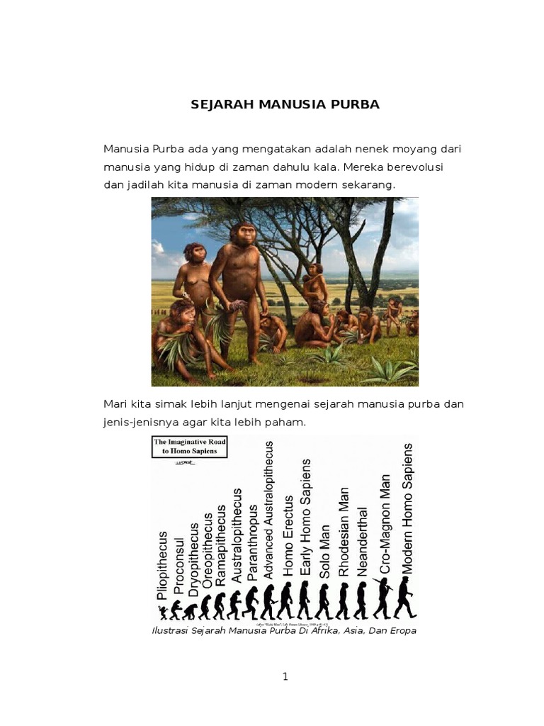 Artikel Sejarah Manusia Purba