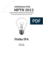 Pembahasan Soal SNMPTN 2012 Fisika IPA Kode 634