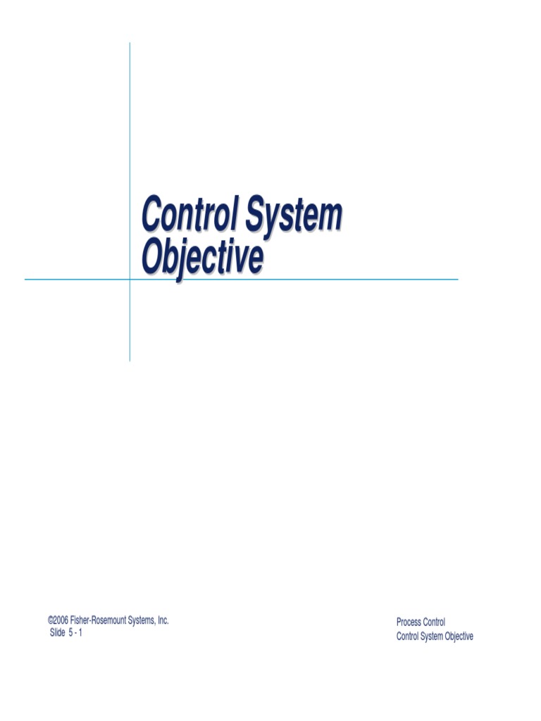 5 ControlSystemObjective | PDF | Process Control | Boiler