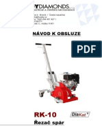 Řezač Spár RK-10 - Návod K Obsluze